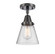 Semi-Flush Mts. Glass Down by Innovations ( 405 | 447-1C-BK-G64-LED Caden ) 
