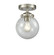 Semi-Flush Mts. Glass Down by Innovations ( 405 | 284-1C-SN-G204-6-LED Nouveau ) 