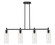 Linear/Island 4 Light + by Innovations ( 405 | 434-4I-BK-G434-12CL Downtown Urban ) 