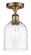 Semi-Flush Mts. Glass Down by Innovations ( 405 | 516-1C-BB-G558-6CL Ballston ) 