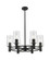 Mid. Chandeliers Glass Up by Innovations ( 405 | 434-6CR-BK-G434-7SDY Downtown Urban ) 