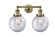 Bathroom Fixtures Two Lights by Innovations ( 405 | 208-AB-G202-8 Franklin Restoration ) 