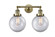 Bathroom Fixtures Two Lights by Innovations ( 405 | 208-AB-G202-8-LED Franklin Restoration ) 