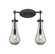 Bathroom Fixtures Two Lights by Innovations ( 405 | 451-2W-BK-G451-5SM Downtown Urban ) 