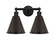 Bathroom Fixtures Two Lights by Innovations ( 405 | 616-2W-BK-MBC-8-BK Edison ) 