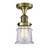 Semi-Flush Mts. Glass Down by Innovations ( 405 | 517-1CH-AB-G182S-LED Franklin Restoration ) 