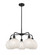 Mid. Chandeliers Glass Down by Innovations ( 405 | 516-5CR-BK-G1216-8WM Ballston ) 
