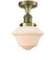 Semi-Flush Mts. Glass Down by Innovations ( 405 | 517-1CH-AB-G531-LED Franklin Restoration ) 
