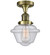 Semi-Flush Mts. Glass Down by Innovations ( 405 | 517-1CH-AB-G534-LED Franklin Restoration ) 