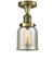 Semi-Flush Mts. Glass Down by Innovations ( 405 | 517-1CH-AB-G58 Franklin Restoration ) 