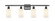Bathroom Fixtures Four Lights by Innovations ( 405 | 516-4W-BK-G801-LED Ballston ) 