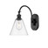 Sconces Single Glass by Innovations ( 405 | 518-1W-BK-GBC-82-LED Ballston ) 