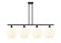 Linear/Island 4 Light + by Innovations ( 405 | 516-4I-BK-G1217-12WV Ballston ) 