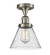 Semi-Flush Mts. Glass Down by Innovations ( 405 | 517-1CH-SN-G44-LED Franklin Restoration ) 