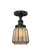 Semi-Flush Mts. Glass Down by Innovations ( 405 | 616-1F-BK-G146 Edison ) 