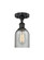 Semi-Flush Mts. Glass Down by Innovations ( 405 | 616-1F-BK-G257 Edison ) 