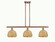 Linear/Island 3 Light Bar by Innovations ( 405 | 516-3I-AC-RBD-8-NAT Ballston ) 