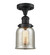 Semi-Flush Mts. Glass Down by Innovations ( 405 | 517-1CH-BK-G58-LED Franklin Restoration ) 
