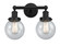 Bathroom Fixtures Two Lights by Innovations ( 405 | 616-2W-BK-G204-6 Edison ) 