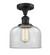 Semi-Flush Mts. Glass Down by Innovations ( 405 | 517-1CH-BK-G72-LED Franklin Restoration ) 