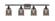 Bathroom Fixtures Four Lights by Innovations ( 405 | 916-4W-OB-G53-LED Ballston Urban ) 