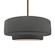 Pendants Drum Shade by Justice Designs ( 102 | CER-6545-GRY-BRSS-RIGID Radiance ) 