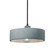Mini Pendants Drum Shade by Justice Designs ( 102 | CER-6460-CONC-MBLK-BKCD Radiance ) 