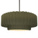 Pendants Drum Shade by Justice Designs ( 102 | CER-6555-MGRN-NCKL-RIGID Radiance ) 