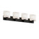 Bathroom Fixtures Four Lights by Justice Designs ( 102 | FSN-8924-30-OPAL-MBLK Fusion ) 