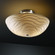 Semi-Flush Mts. Bowl Style by Justice Designs ( 102 | PNA-9690-35-WAVE-NCKL Porcelina ) 