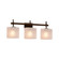 Bathroom Fixtures Three Lights by Justice Designs ( 102 | FSN-8413-30-FRCR-DBRZ Fusion ) 