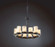Mid. Chandeliers Glass Up by Justice Designs ( 102 | FAL-8763-10-MBLK LumenAria ) 