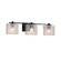 Bathroom Fixtures Three Lights by Justice Designs ( 102 | FSN-8443-55-SEED-MBLK-LED3-2100 Fusion ) 