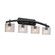 Bathroom Fixtures Four Lights by Justice Designs ( 102 | FSN-8594-55-SEED-MBLK Fusion ) 