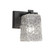 Sconces Single Glass by Justice Designs ( 102 | GLA-8441-26-CLRT-MBLK Veneto Luce ) 