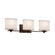 Bathroom Fixtures Three Lights by Justice Designs ( 102 | FAB-8443-30-WHTE-DBRZ Textile ) 