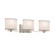 Bathroom Fixtures Three Lights by Justice Designs ( 102 | FAB-8443-30-WHTE-NCKL-LED3-2100 Textile ) 