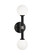 Sconces Double Glass by Matteo Lighting ( 423 | W75312BKOP Stellar ) 