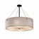 Pendants Drum Shade by Justice Designs ( 102 | FAB-9537-WHTE-DBRZ-F1 Textile ) 