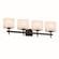 Bathroom Fixtures Four Lights by Justice Designs ( 102 | FSN-8414-55-OPAL-MBLK-LED4-2800 Fusion ) 