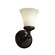 Sconces Single Glass by Justice Designs ( 102 | FSN-8521-20-OPAL-DBRZ Fusion ) 