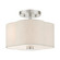 Semi-Flush Mts. Drum Shade by Livex Lighting ( 107 | 58061-91 Solstice ) 