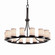 Large Chandeliers Candle by Justice Designs ( 102 | FAB-8715-10-WHTE-DBRZ-LED15-10500 Textile ) 