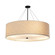 Pendants Drum Shade by Justice Designs ( 102 | FAB-9599-CREM-MBLK Textile ) 