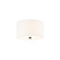 Flush Mounts Drum Shade by Justice Designs ( 102 | FAB-9730-WHTE-MBLK Textile ) 