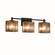 Bathroom Fixtures Three Lights by Justice Designs ( 102 | FSN-8423-30-MROR-DBRZ Fusion ) 