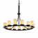 Large Chandeliers Glass Shade by Justice Designs ( 102 | CNDL-8715-14-CREM-DBRZ-LED15-10500 CandleAria ) 
