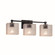 Bathroom Fixtures Three Lights by Justice Designs ( 102 | FSN-8423-55-SEED-MBLK-LED3-2100 Fusion ) 