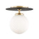 Semi-Flush Mts. Glass Down by Mitzi ( 428 | H200501S-AGB/BK Ellis ) 