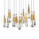 Pendants Multi-port/Cascade by Modern Forms ( 281 | PD-44414L-AB Kilt ) 